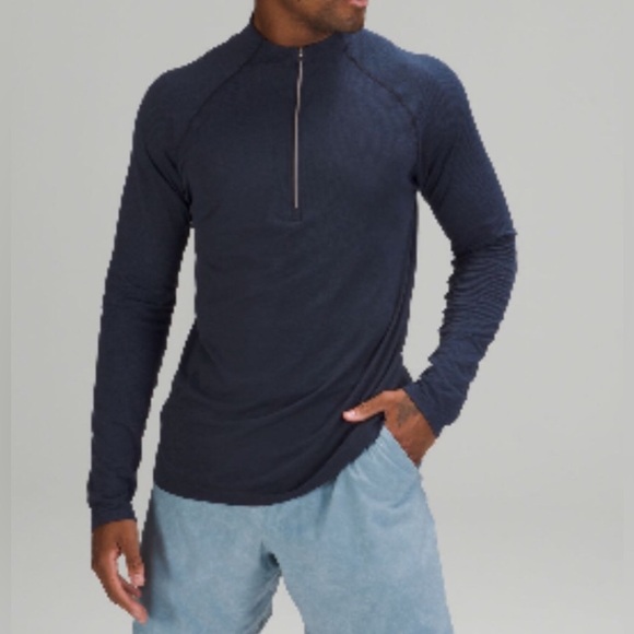 🌼Lululemon Blue Quarter-Zip Pullover - Metal Vent Tech Half-Zip 2.0 Size XL - Picture 1 of 10